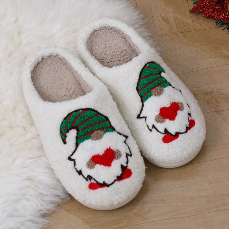 Cute Santa Claus Slippers for Couples, Warm Christmas Shoes