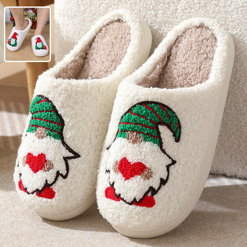 Cute Santa Claus Slippers for Couples, Warm Christmas Shoes