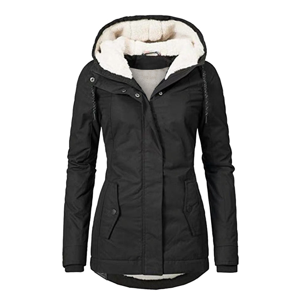 Hooded Fleece Jacket for Women, Warm Zip-Up Winter Jacket