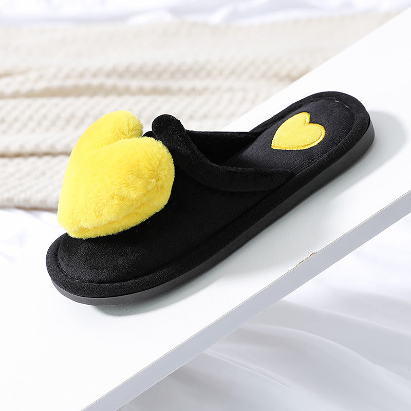 Heart House Slippers for Women, Plush Warm Fuzzy Shoes