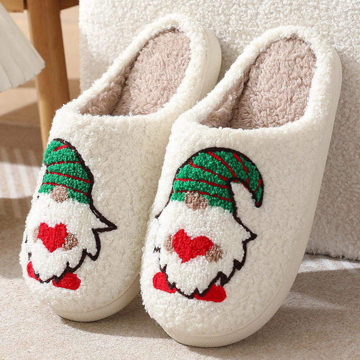 Cute Santa Claus Slippers for Couples, Warm Christmas Shoes