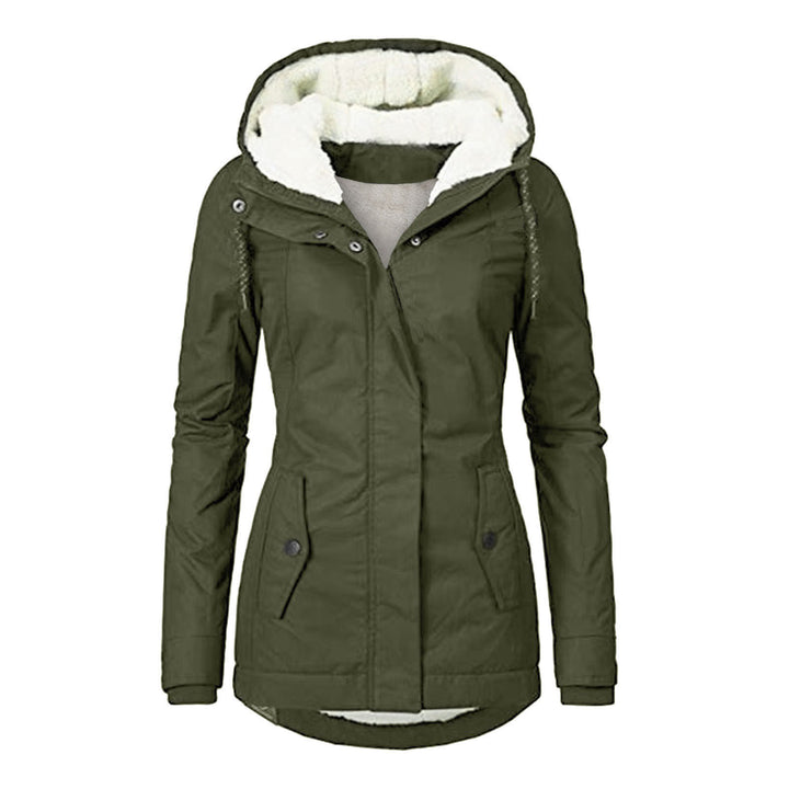 Hooded Fleece Jacket for Women, Warm Zip-Up Winter Jacket