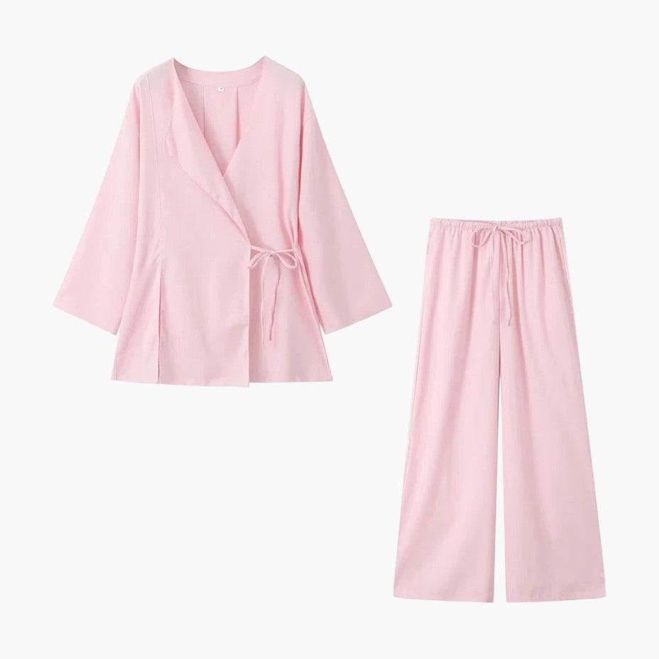 Women’s Two-Piece Lounge Set with Zip-Up Top and Matching Bottoms
